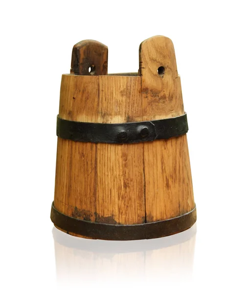 Cubo nostálgico madera vieja jarra contenedor leche cerveza agua —  Fotos de Stock