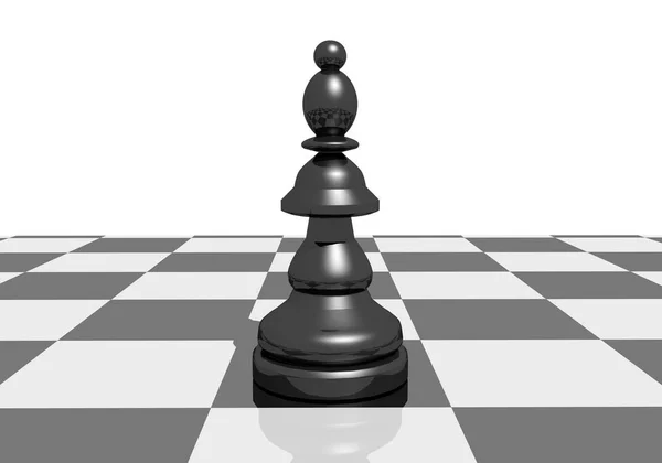 Chess pawn schaakstukken koning dame boardgame 3d illustratie — Stockfoto