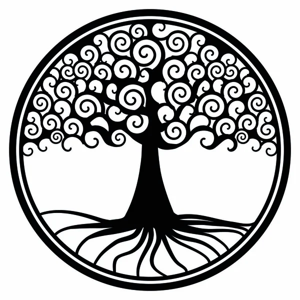 Dünya ağacı hayat ağacı tekerlek Altın Madalyon kolye