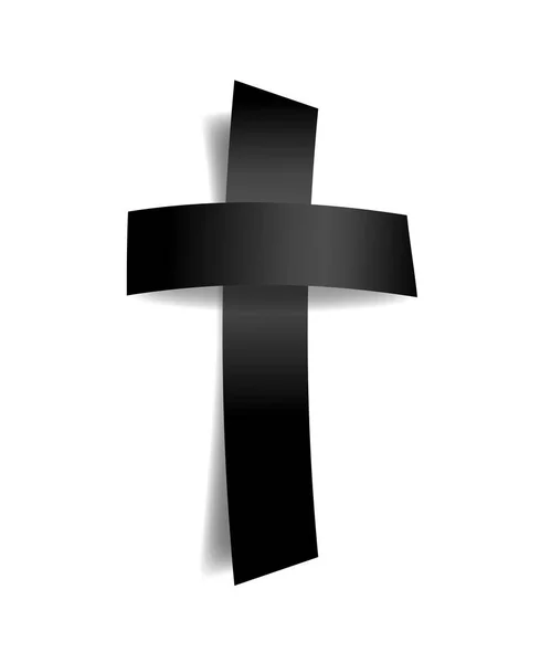 Śmierć umierający zwiastowanie poważne żal krzyż wektor pogrzeb — Wektor stockowy