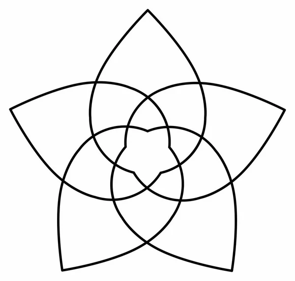 venüs, çiçek, altın, kesim, altın kesim, vektör, izole, mantra, parça, dans