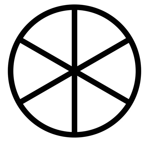 Sun wheel mandala circle of life order symbol fate cycle rebirth — Stock Vector