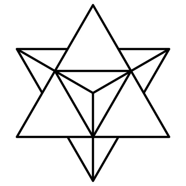 Estrella tetraedro merkaba luz cuerpo activación ascenso — Vector de stock