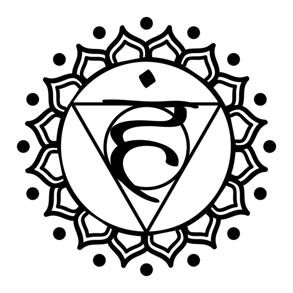 Vishuddha viuddha Chakra Communication Center rengöring ljus — Stock vektor