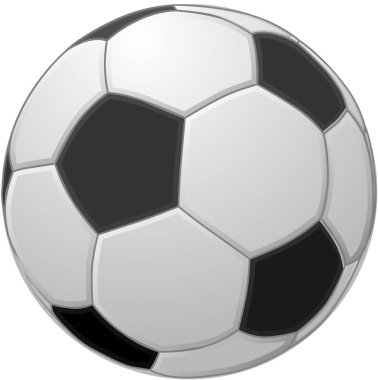 Bir Avrupa futbol topunun vektör illüstrasyonu