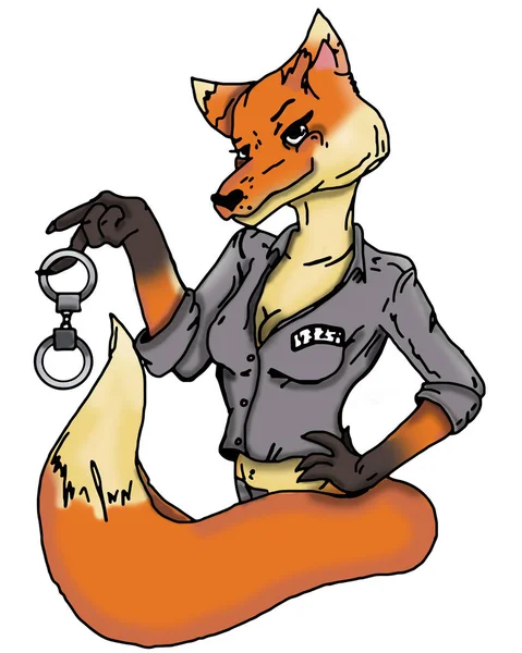 Mrštný Fox Utekl Pout — Stock fotografie