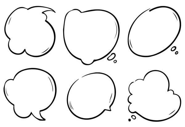 Hand Written Speech Ortext Thought Bubbles — Stock Photo, Image