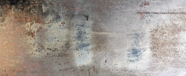 Paslı metal. Kırık boya ve paslı eski metal kapı. soyut grunge arkaplan, geniş biçim