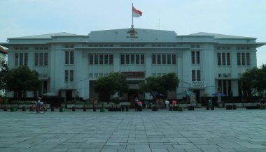 Jakarta, Indonesia - February 3, 2017: Post office at Fatahillah square, Old City, Jakarta. 