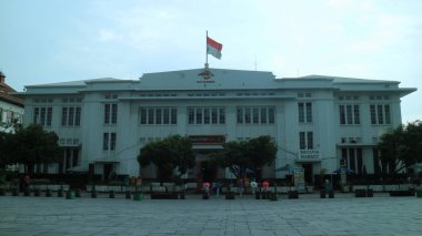 Jakarta, Indonesia - February 3, 2017: Post office at Fatahillah square, Old City, Jakarta. 