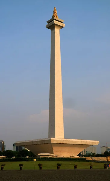 Jakarta Indonesien Oktober 2017 National Monument Monas Ikonen För Jakarta — Stockfoto
