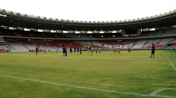 Jakarta Indonesia January 2018 Training Session Gelora Bung Karno Stadium — Stock Photo, Image
