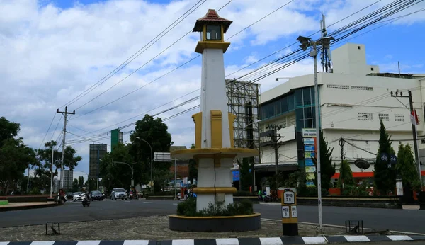 Magelang Indonesia Febrero 2018 Aniem Monumento Tugu Aniem Frente Templo —  Fotos de Stock