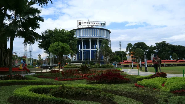 Μαγκελάγκ Ινδονησία Φεβρουαρίου 2018 Toren Νερό Νερό Πύργο Στην Πλατεία — Φωτογραφία Αρχείου
