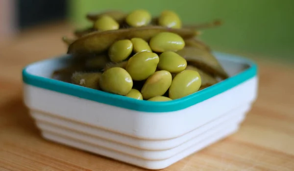 Judías Soja Jóvenes Conocido Como Edamame — Foto de Stock