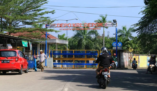 Depok Indonésia Maio 2018 Depok Train Depot Maior Depósito Comboios — Fotografia de Stock