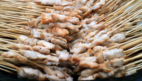 Montón Pollo Satay Listo Para Comer — Foto de Stock