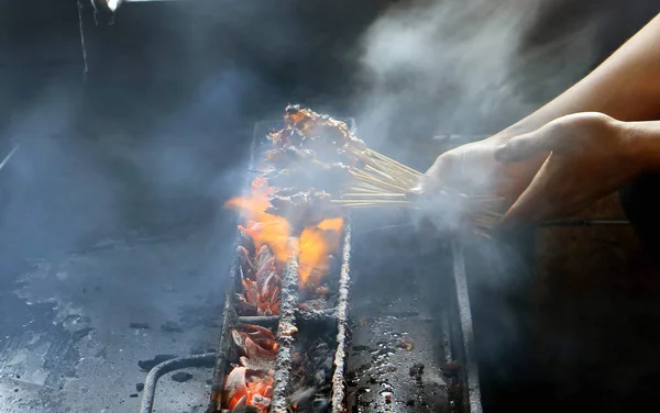 Asar Maranggi Satay Famoso Satay Carne Purwakarta Java Occidental Indonesia — Foto de Stock