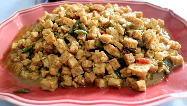 Oseng Tempe Comida Tradicional Indonesia — Foto de Stock