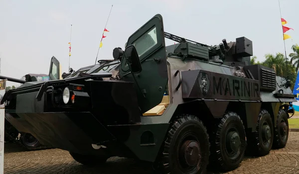 Jakarta Indonesia September 2018 Btr Armored Personnel Carrier Apc Indonesian — Stock Photo, Image