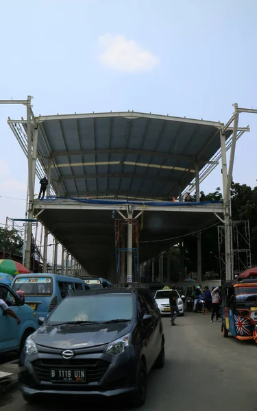 印度尼西亚雅加达 2018年10月18日 尽管天桥项目仍在进行中 Tanah Abang Jalan Jatibaru Raya 仍已重新开放 — 图库照片