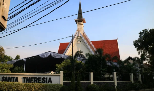 Jakarta Indonesia Oktober 2018 Gereja Santa Theresia Atau Gereja Santa — Stok Foto