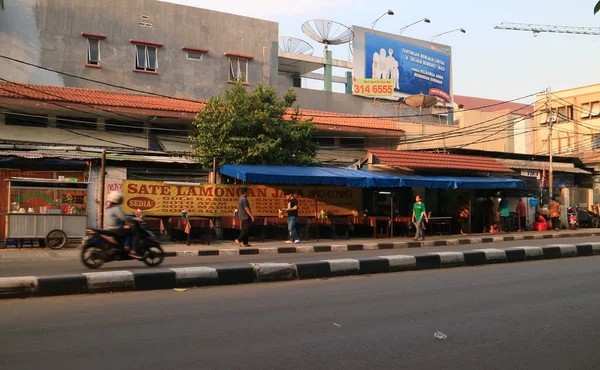 Jakarta Indonesia October 2018 Sate Lamongan Jaya Agung Jalan Wahid — Stock Photo, Image