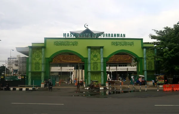 Semarang Indonesia Diciembre 2018 Mezquita Baiturrahman Pancasila Field Simpang Lima — Foto de Stock