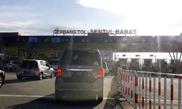 Bogor Indonésia Março 2019 Tráfego Sentul Barat Toll Gates Pintu — Fotografia de Stock