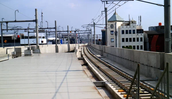 Jakarta Indonésie Března 2019 Železniční Trať Fatmawati Stanici Jižní Jakartě — Stock fotografie