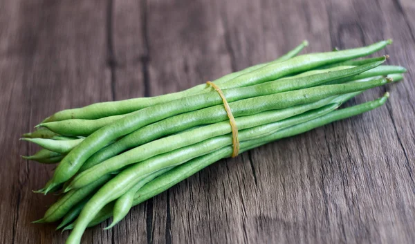 Bunch Phaseolus Vulgaris Common Bean Wood Background — Stock Photo, Image