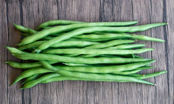 Phaseolus Vulgaris Frijol Común Sobre Fondo Madera — Foto de Stock