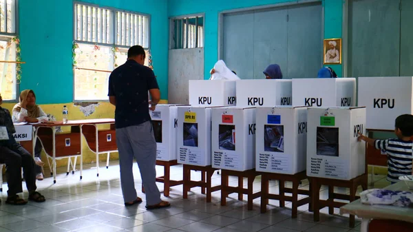 Depok Indonesia Aprile 2019 Vista Delle Elezioni Presidenziali Legislative Elezioni — Foto Stock