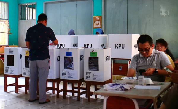 Depok Indonesien April 2019 Beskåda Presidents Och Lagstiftnings Val Det — Stockfoto