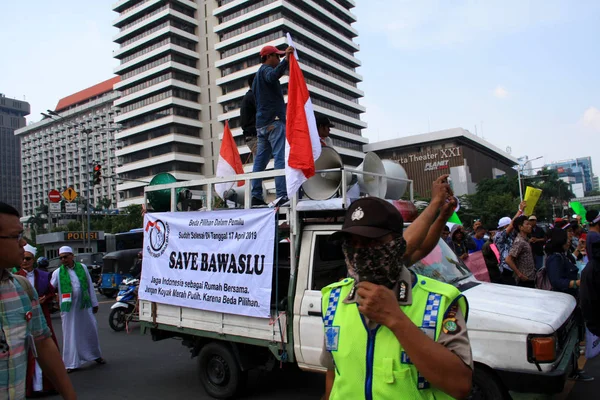 Jakarta Endonezya Mayıs 2019 Kpu Nun Kararını Destekleyenler Ile Ilgili — Stok fotoğraf