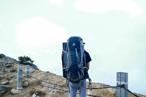 Bogor Indonesien Juni 2019 Climber Promenad Till Toppen Berget Gede — Stockfoto