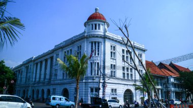 Jakarta, Endonezya - 10 Temmuz 2019: Kota Tua'daki eski ve tarihi bina (Eski Şehir).