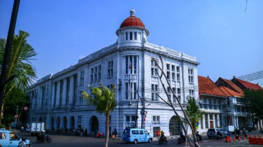 Jakarta, Endonezya - 10 Temmuz 2019: Kota Tua'daki eski ve tarihi bina (Eski Şehir).