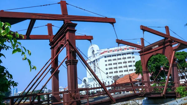 Jakarta Indonesien Juli 2019 Kota Intan Zugbrücke Oder Engelse Brug — Stockfoto