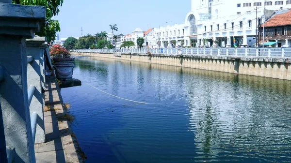 Jakarta Indonesia Juli 2019 Kali Besar River Jakarta Utara — Stok Foto