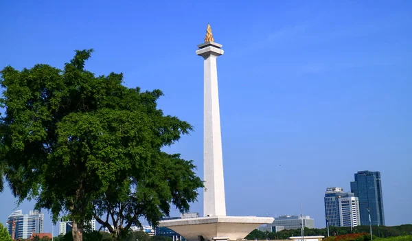 Jakarta Indonesia Juli 2019 Pemandangan Monumen Nasional Monas Ikon Kota — Stok Foto