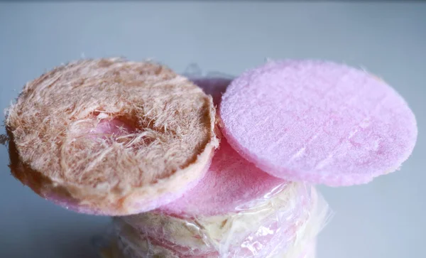 Rambut Nenek Vagy Arumanis Cotton Candy Sós Keksz Fehér Alapon — Stock Fotó