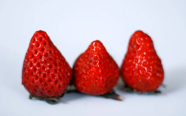 Strawberry Fruit White Background — Stock Photo, Image