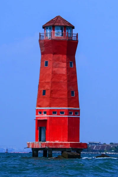 Jakarta Indonesien September 2019 Leuchtturm Sunda Kelapa Hafen Mitte Des — Stockfoto