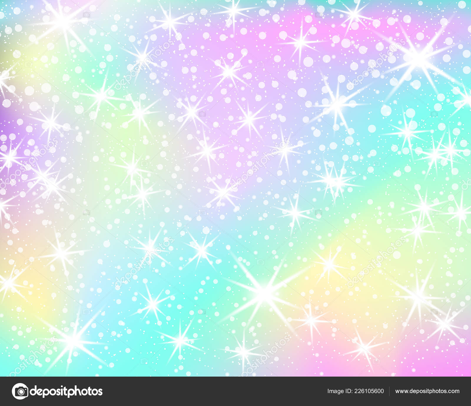 Unicorn Rainbow Background Holographic Sky Pastel Color Bright Mermaid  Pattern Stock Vector Image by ©KrikHill #226105600