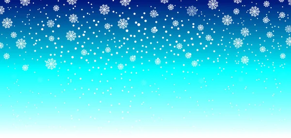 Padající Sníh Pozadí Vektorové Ilustrace Sněhové Vločky Zimní Sněžení Oblohy — Stockový vektor