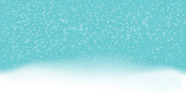 Cae Fondo Nieve Ilustración Vectorial Con Copos Nieve Cielo Nevado — Vector de stock