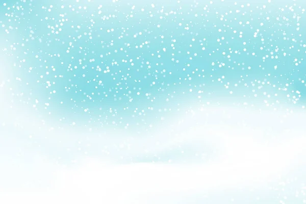 Cae Fondo Nieve Ilustración Vectorial Con Copos Nieve Cielo Nevado — Vector de stock