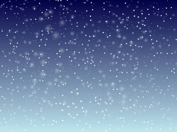 Schneefall Hintergrund Vektorillustration Mit Schneeflocken Winter Schneite Himmel Folge — Stockvektor