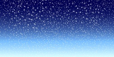 Arka plan kar. Vektör çizim düşen kar taneleri ile. Gökyüzü kar kış. EPS 10.